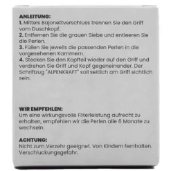 Alpenkraft Zeolith Aktivkohle Filterperlen für Duschkopf