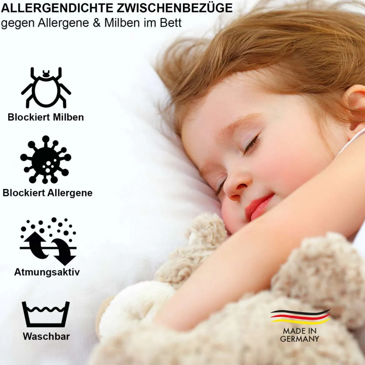 Bettdecke Bettwäsche für Allergiker - Allergenreduzierung mit Encasing