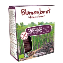 Blumenbrot Schwarzer Reis: Knuspriges Brot ohne Gluten und Hefe