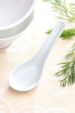Chinalöffel aus Porzellan zu Suppen und Desserts, 14 cm