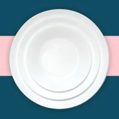 Corelle weißer Teller 26 cm: kratzfest & spülmaschinenfest