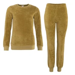 Frottee Schlafanzug Damen aus 100% weicher Bio Baumwolle