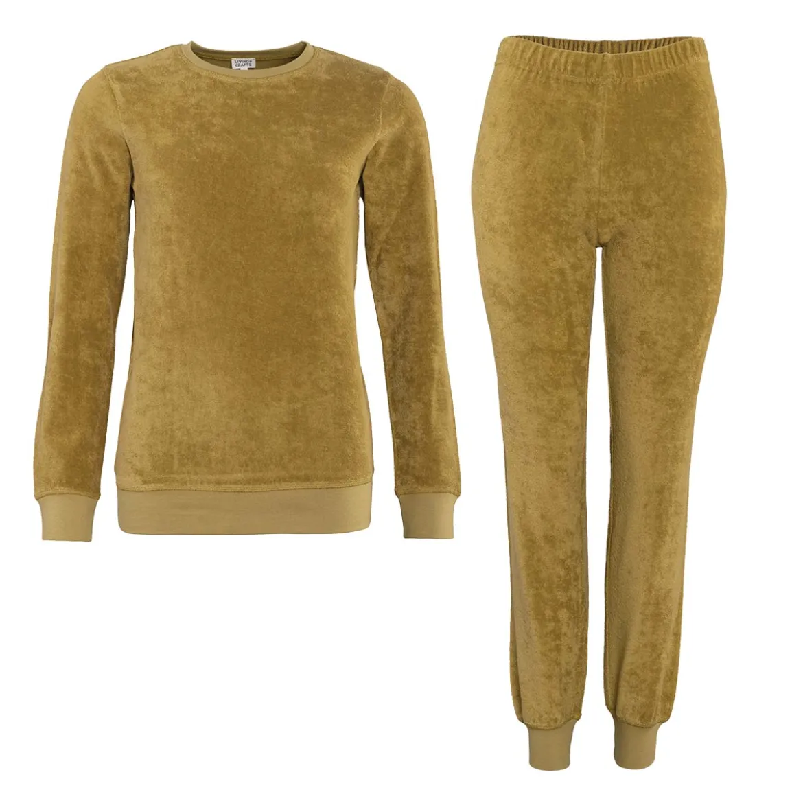 Frottee Schlafanzug Damen aus 100% weicher Bio Baumwolle