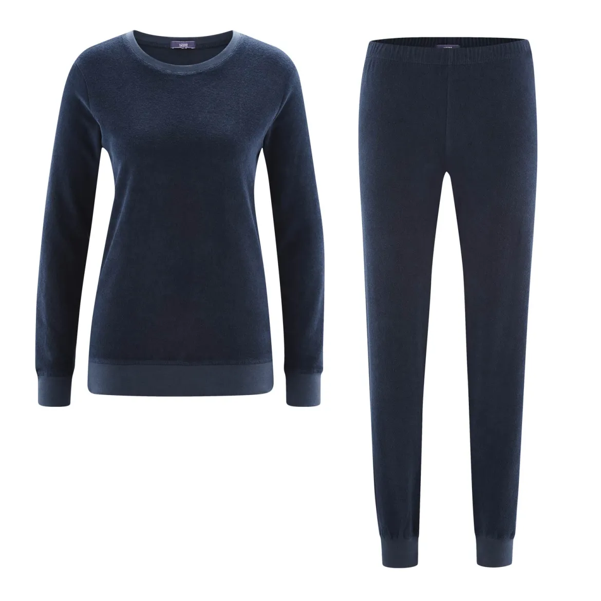 Frottee Schlafanzug Damen aus 100% weicher Bio Baumwolle