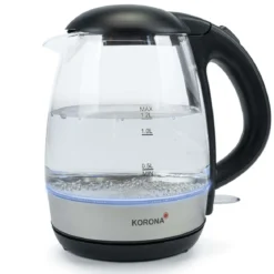 Glas Wasserkocher mit blauer LED Beleuchtung für 1,2 l heißes Wasser