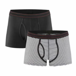 Herren Pants mit Eingriff in modischem Design im Doppelpack - Bio
