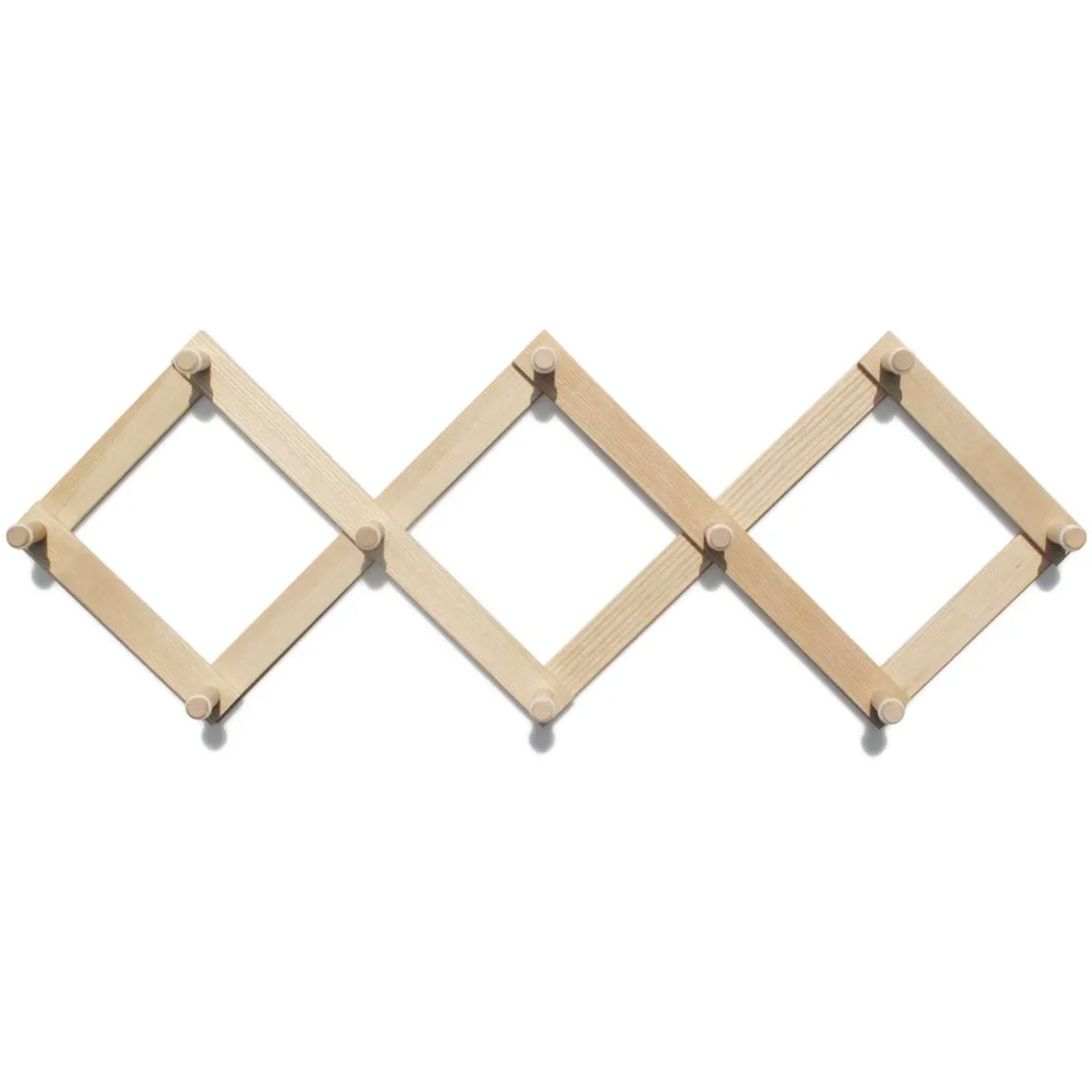 Holz Wandgarderobe mit vielen Haken - Side by Side Design