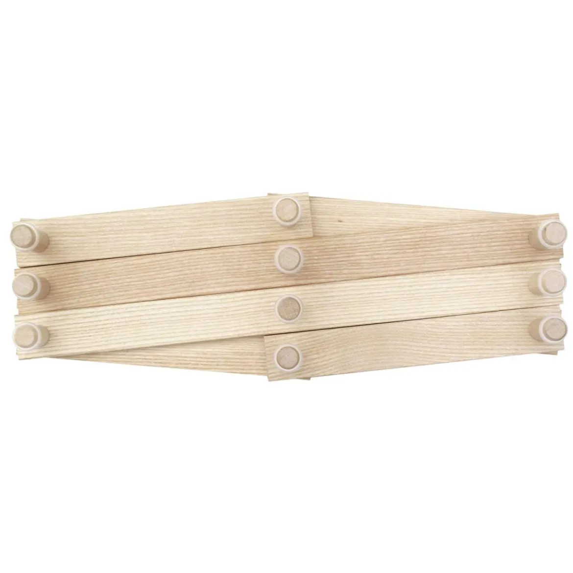 Holz Wandgarderobe mit vielen Haken - Side by Side Design