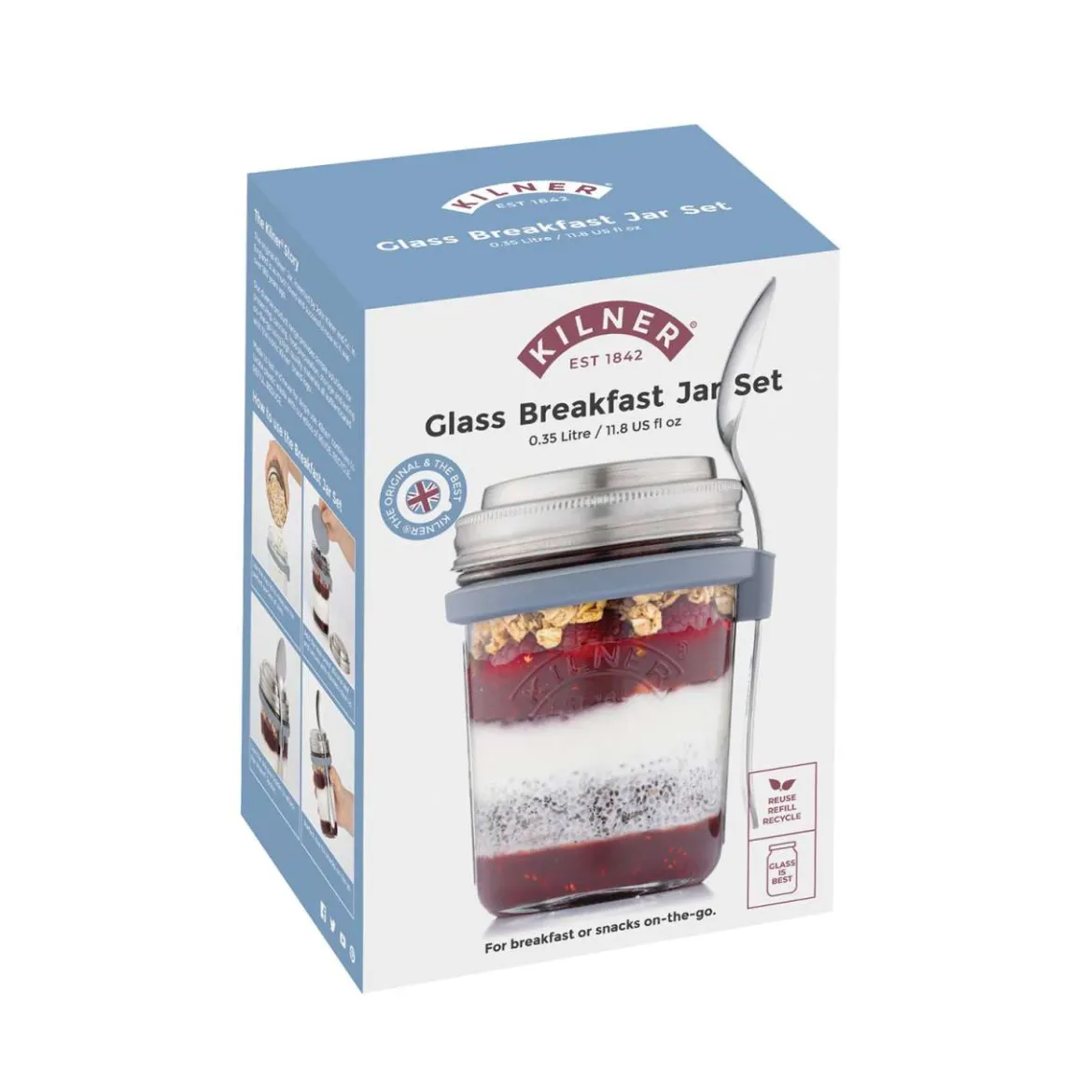 Kilner Frühstücksglas:Leckeres Frühstück to go mitnehmen