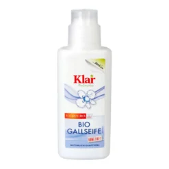 Klar Bio-Gallseife als natürliches Hausmittel gegen Flecken