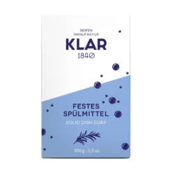Klar Festes Geschirrspülmittel mit Natron & Rosmarinduft