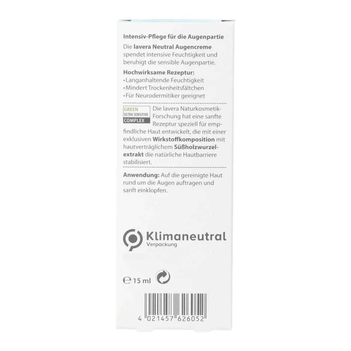 Lavera Augencreme mit Hyaluron - Augencreme ohne Duftstoffe
