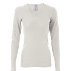 Living Crafts Damen Langarm-Shirt Felicia aus Bio-Merinowolle und Seide