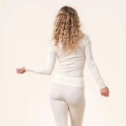 Living Crafts Damen Langarm-Shirt Felicia aus Bio-Merinowolle und Seide
