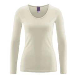 Living Crafts Damen Langarm-Unterhemd Johanna aus Bio-Baumwolle