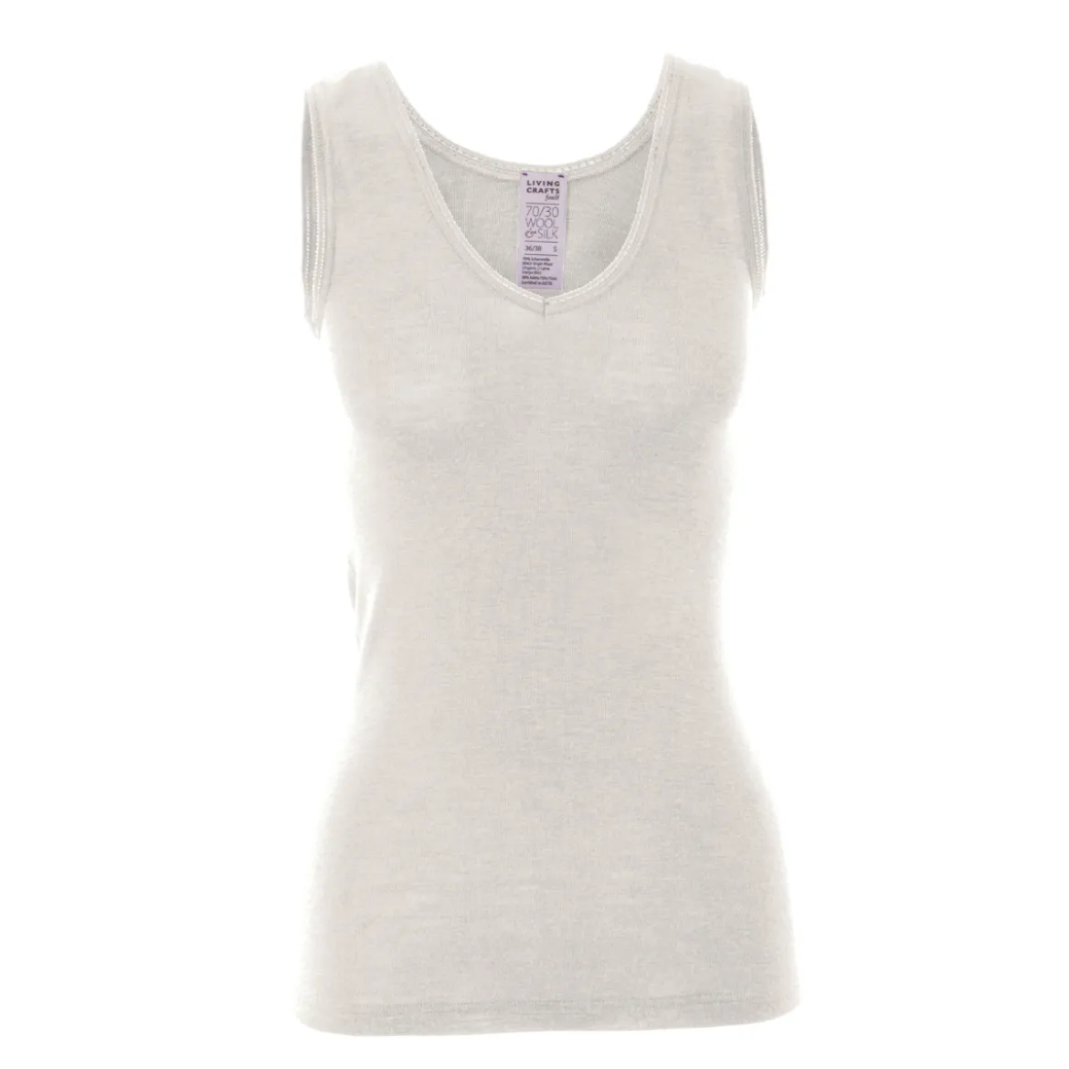 Living Crafts Damen Shirt Freya aus Bio-Merinowolle und Seide
