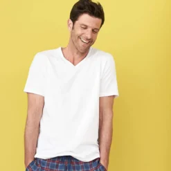 Living Crafts Herren Basic T-Shirts aus Baumwolle im Doppelpack