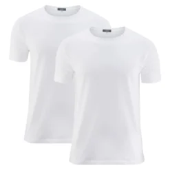 Living Crafts Herren Basic T-Shirts aus Bio Baumwolle - Doppelpack