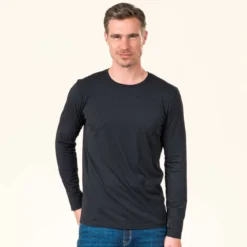 Living Crafts Herren Langarm-Shirt Terik aus Bio-Baumwolle
