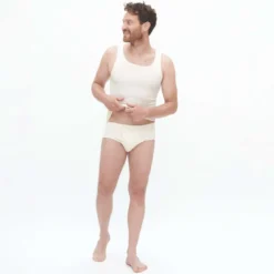 Living Crafts Herren Slip Julius aus Bio-Baumwolle mit Eingriff