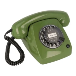 Nostalgisches Wählscheiben-Telefon 611 grau mit Piezo strahlungsreduziert