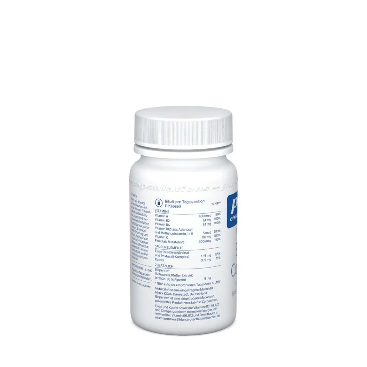 Pure Encapsulations Eisenpräparat vegan - Eisenglycinat Komplex
