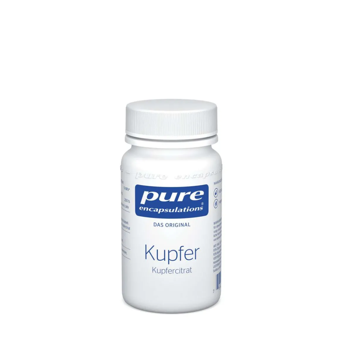 Pure Encapsulations Kupfer Kapseln (Kupfercitrat) 2mg - ohne Gelatine