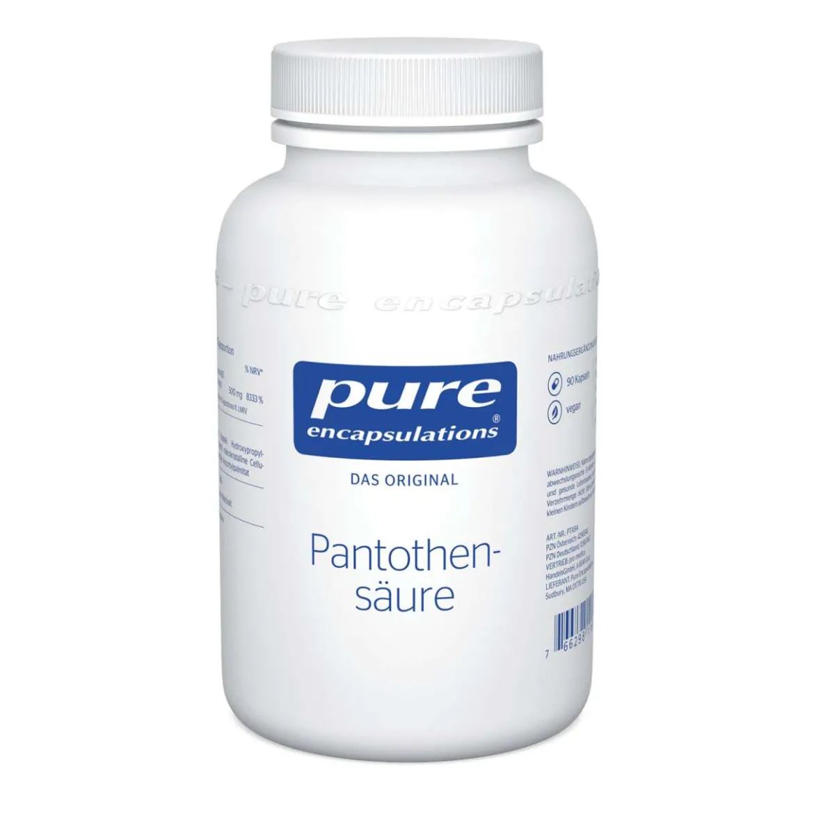 Pure Encapsulations Vitamin B5 Kapseln - Pantothensäure 500mg