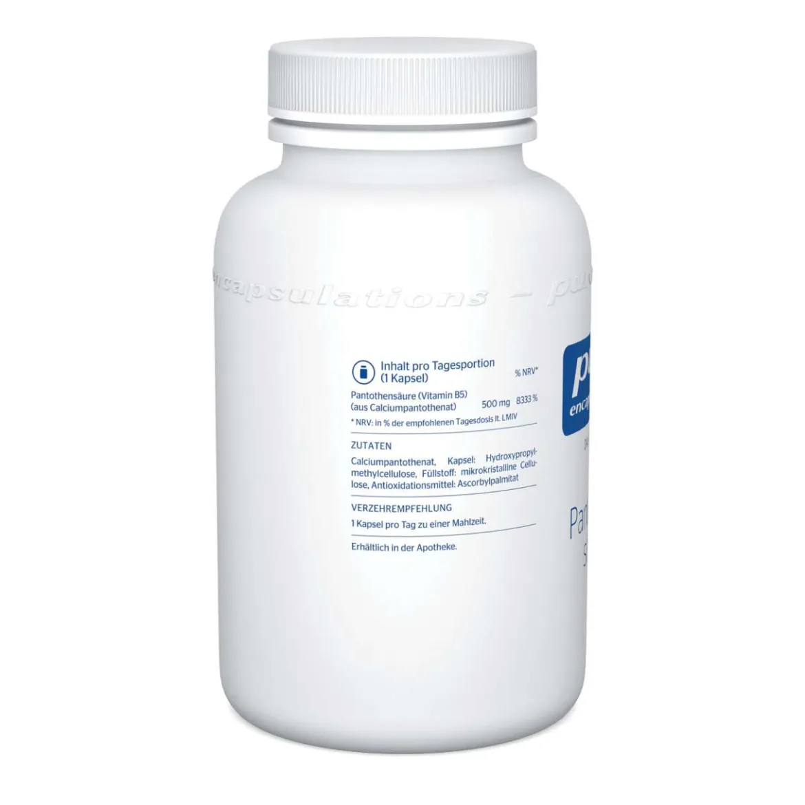 Pure Encapsulations Vitamin B5 Kapseln - Pantothensäure 500mg