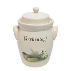 PureNature Gurkentopf Steingut - mit Deckel, 5 l oder 3,5 l