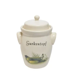 PureNature Gurkentopf Steingut - mit Deckel, 5 l oder 3,5 l