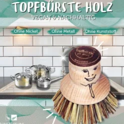 PureNature Topfbürste Holz - vegan