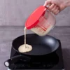 Pyrex Messbecher Glas 1l aus Borosilikatglas mit Henkel und Deckel