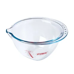 Pyrex Schüssel aus Borosilikatglas mit breiter Tülle & Griffrand