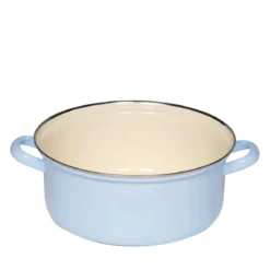 RIESS Bratentopf mit Chromrand aus Emaille – Ø 18 und 24 cm