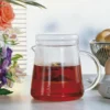 Teekännchen for two: Glas Teekanne mit Sieb für zwei
