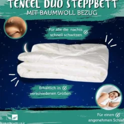 Tencel Duo Steppbett mit Baumwoll Bezug besonders hautverträglich
