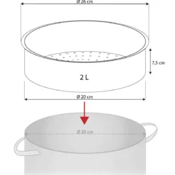 Topfeinsatz zum Dämpfen - aus hitzefestem Glas gefertigt