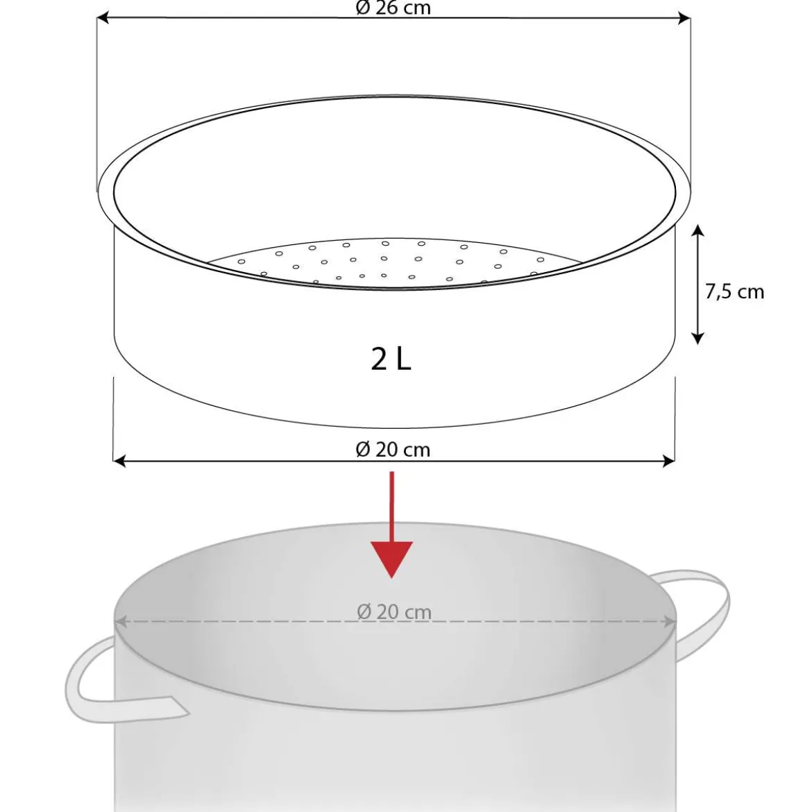 Topfeinsatz zum Dämpfen - aus hitzefestem Glas gefertigt