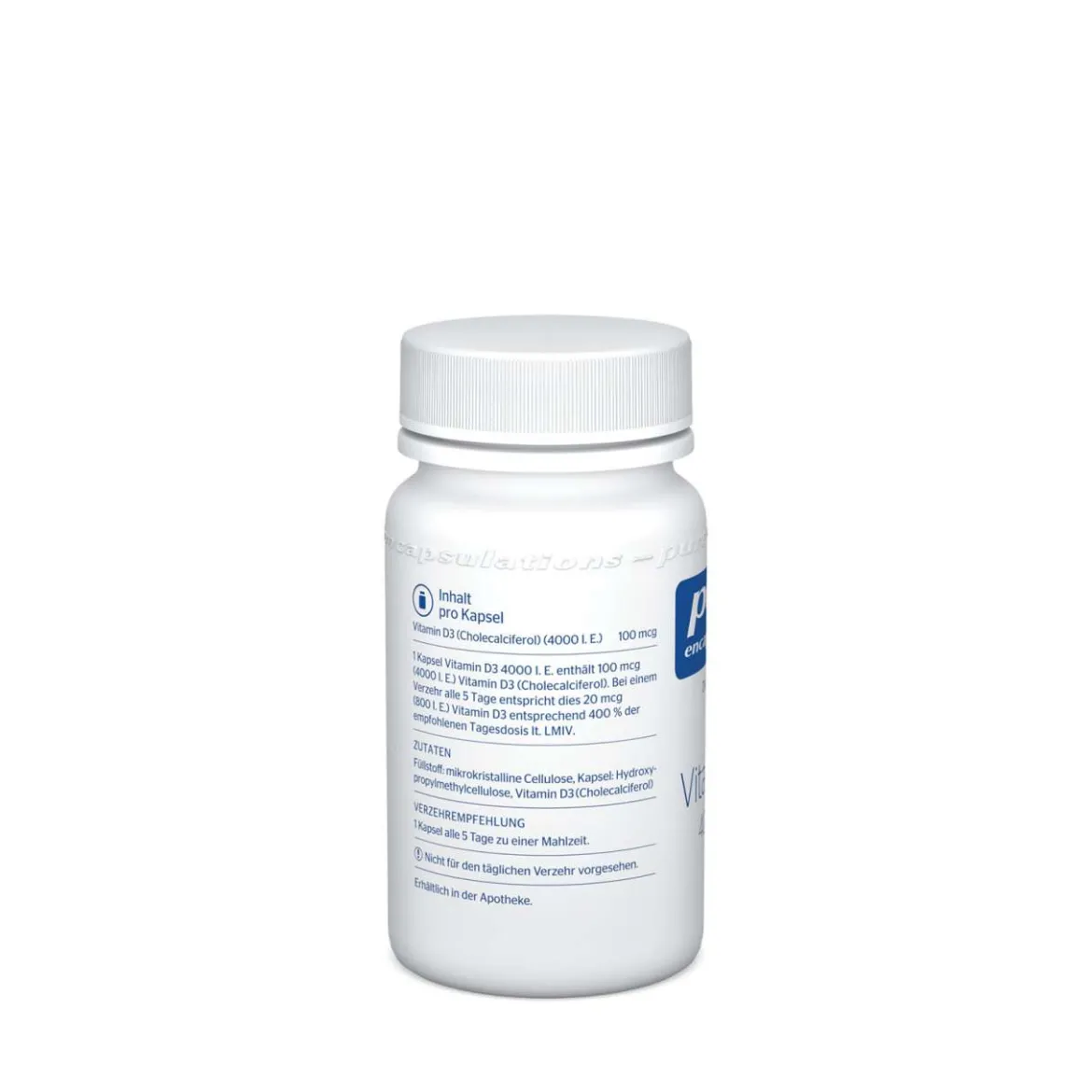 Vitamin D3 4000 I.E. - das Sonnenvitamin, 60 Kapseln