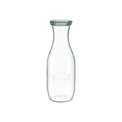 WECK Glaskaraffe 1000 ml mit Glasdeckel – 6 Stück