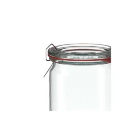 WECK Glaskaraffe 1000 ml mit Glasdeckel – 6 Stück