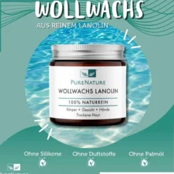 Wollwachs aus reinem Lanolin zur Hautpflege von PureNature